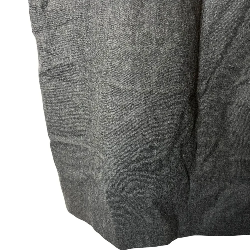 Liz Claiborne Pleated Midi Modest Vintage Gray Wool Skirt Pockets Old Money 16
